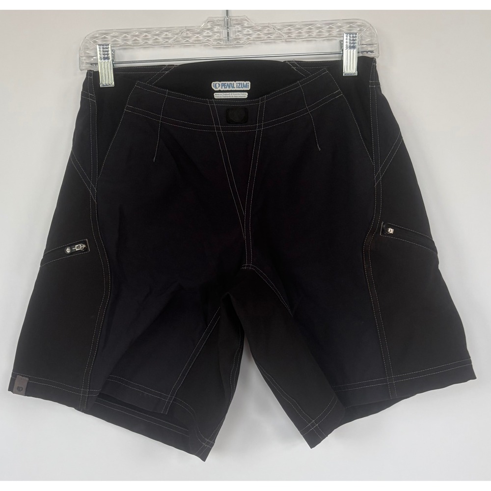 Pearl Izumi Womens Black Cycling MTB Shorts Size Small 0409 Contrast Stitch